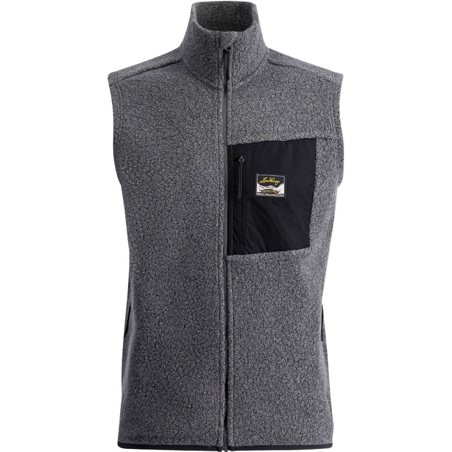 Lundhags Flok Wool Ms Pile Vest, mellemlag, herre, grå