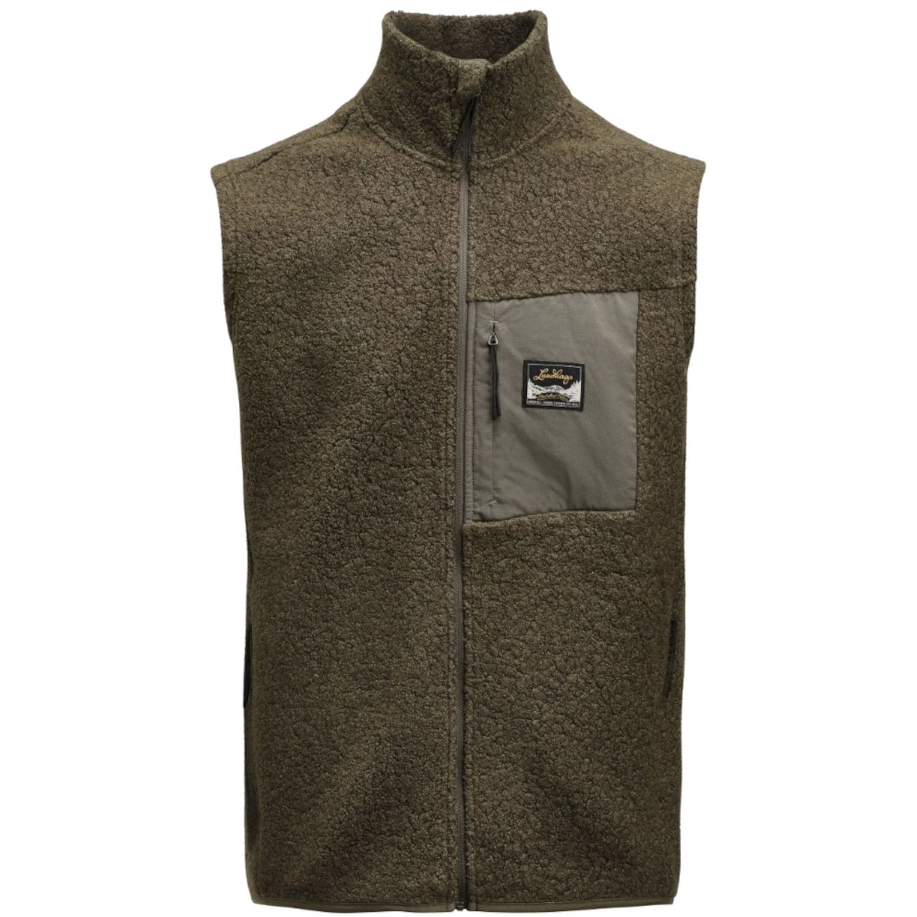 Lundhags Flok Wool Ms Pile Vest - Herre Mellemlag Vest - Grøn - L(52)
