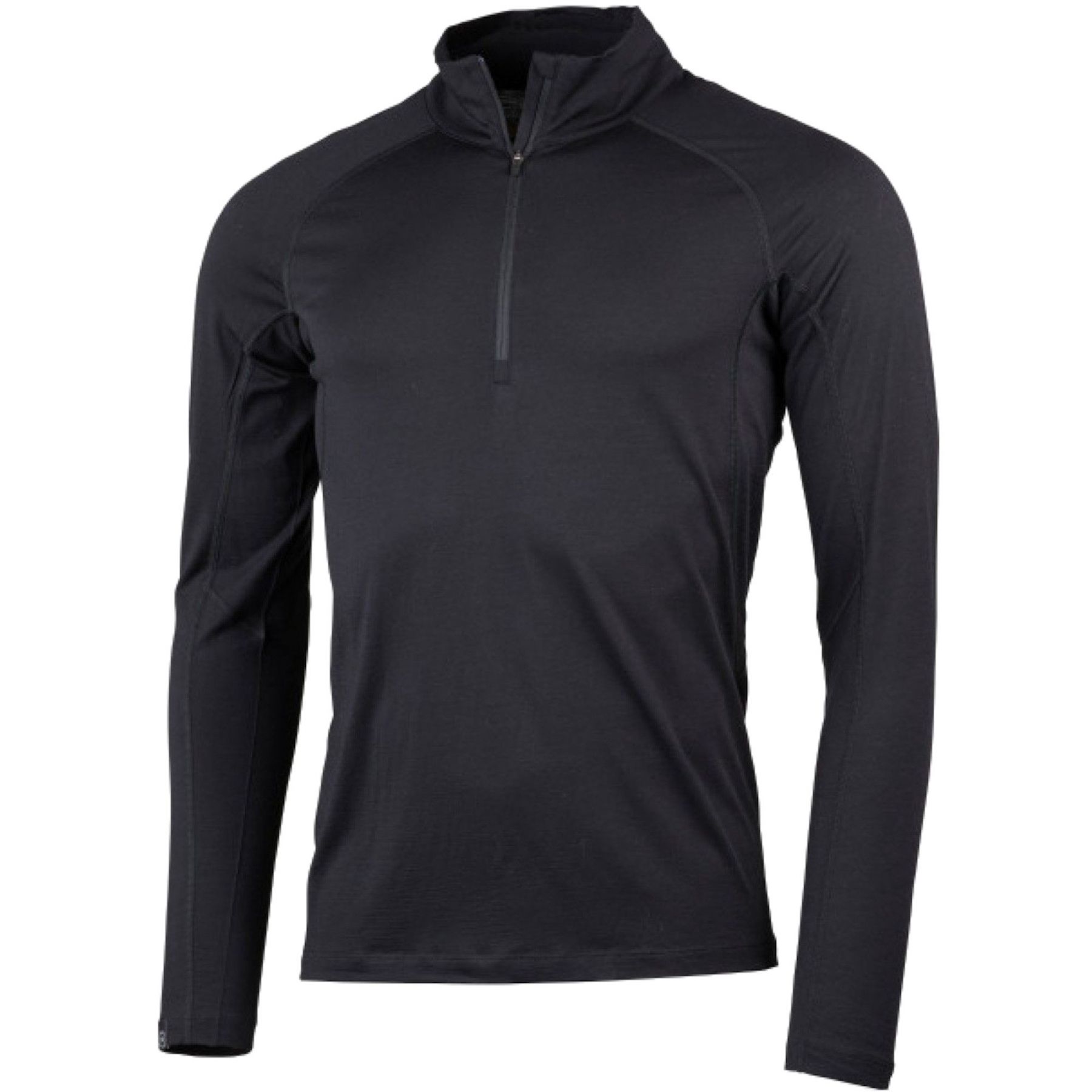 Lundhags Gimmer Merino Lt Ms 1/2 Zip, mellemlag, herre, sort