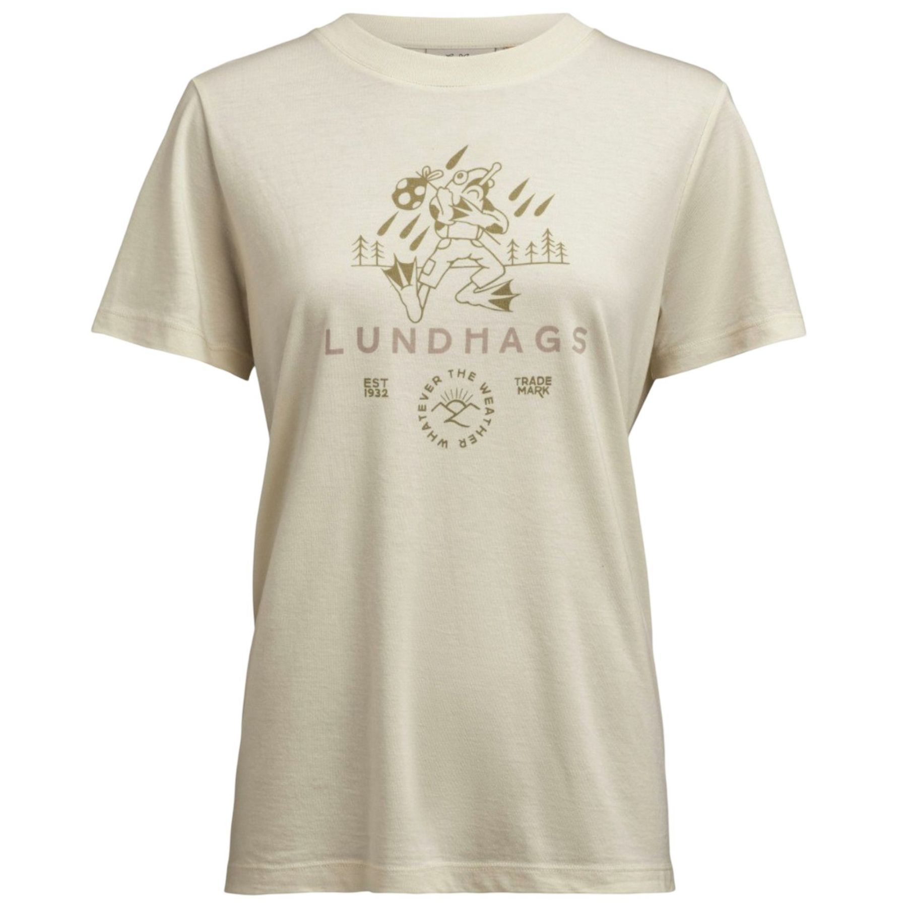Lundhags Järpen Printed T-shirt W, t-shirt, dame, hvid