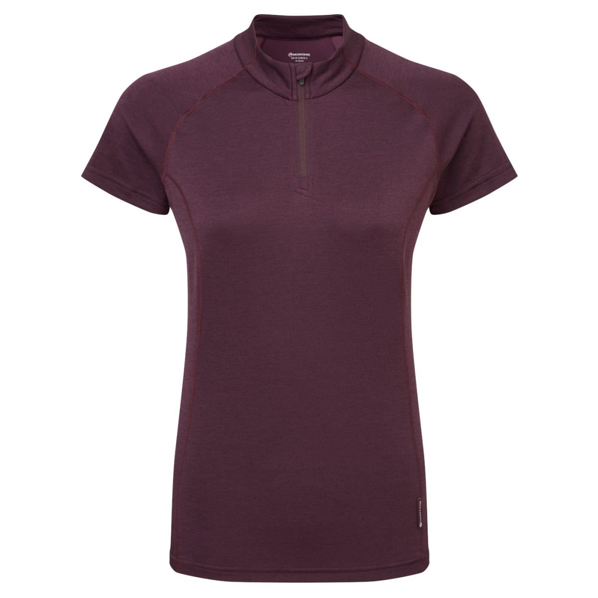 Montane F Dart Zip T-Shirt, dame, mørkelilla