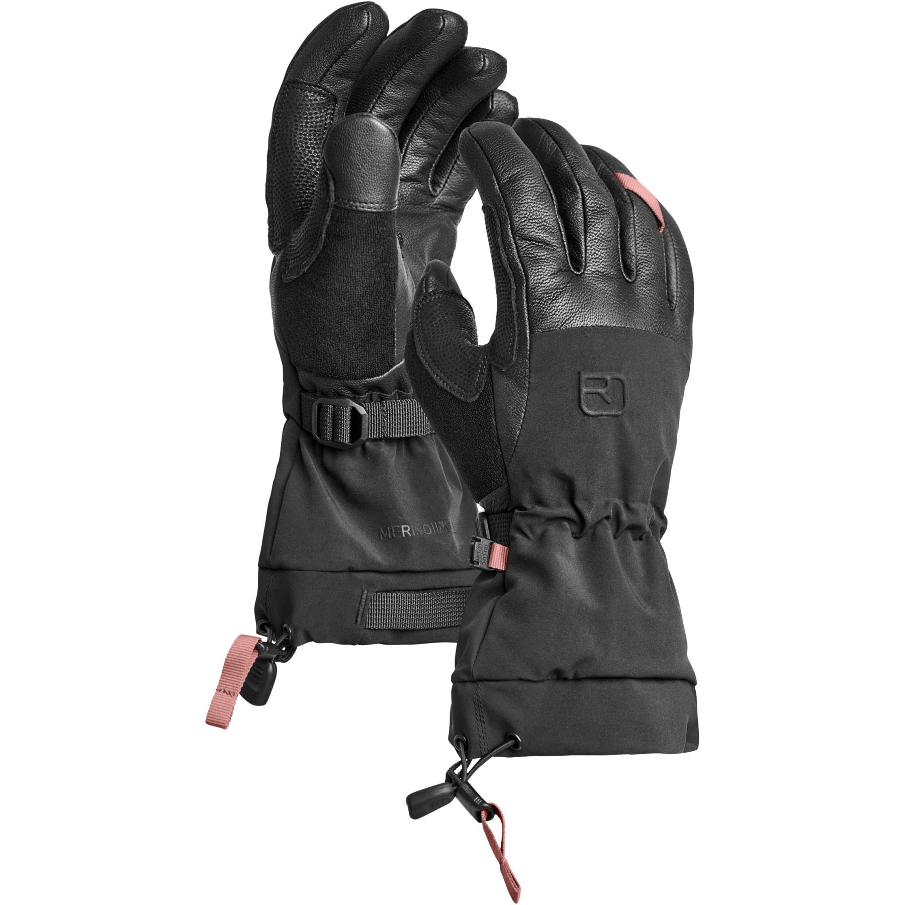 Ortovox Merino Freeride, skihandsker, dame, sort