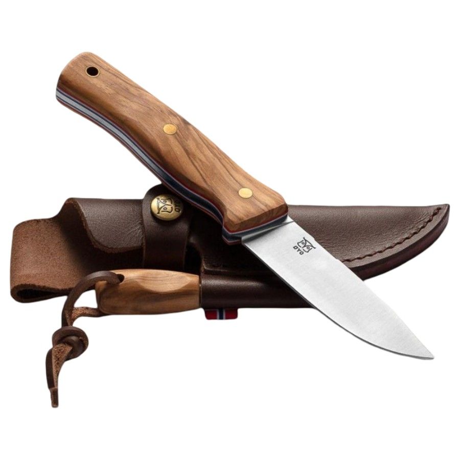 Oyo Femunden Knife W/ Leather Sheath, outdoorkniv, brun