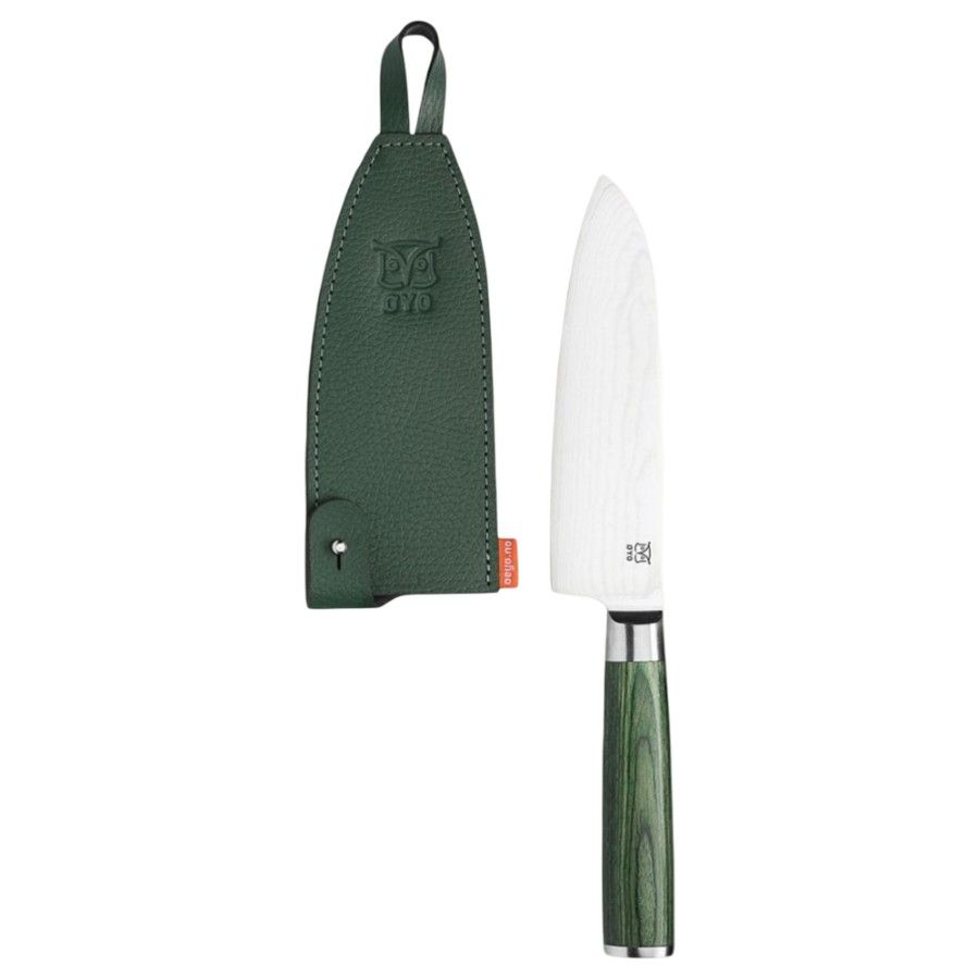 Oyo Skarvet Smaragd Santoku Chef ´s Knife, køkkenkniv, grøn