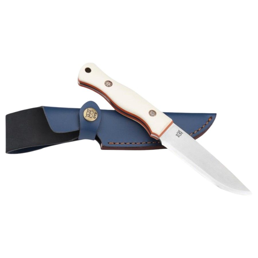 Øyo Svalbard Knife W/ Leather Sheath - WHITE - Kniv