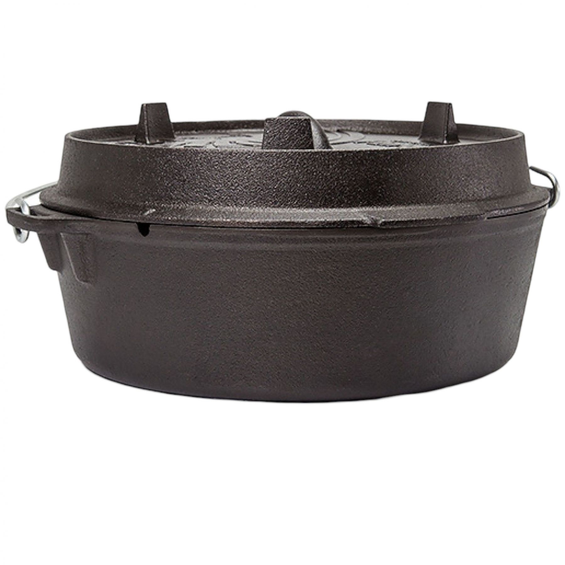 Petromax Dutch Oven FT12, flat, Støbejernsgryde, sort