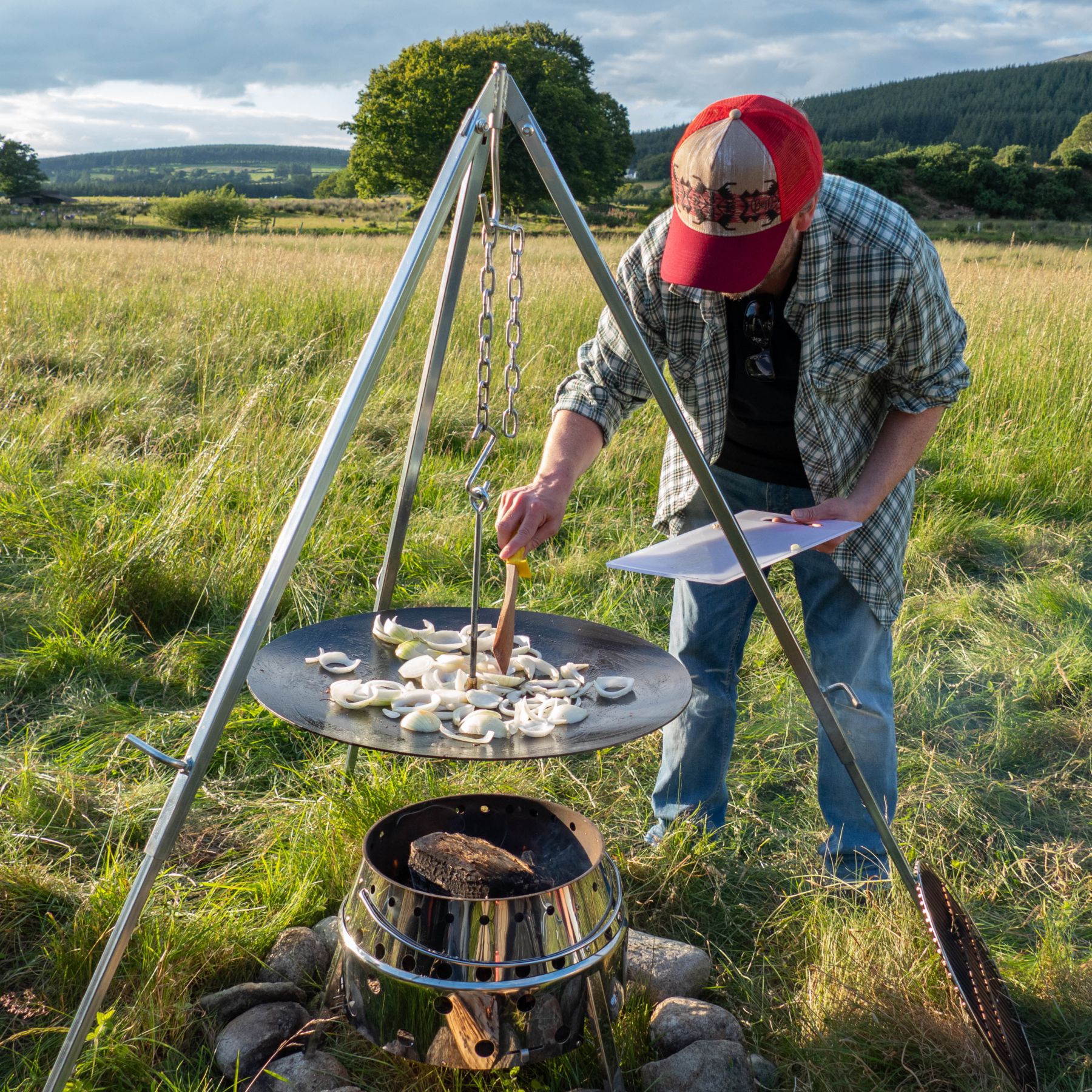 Petromax Hanging grill tray for tripod, hængende grillbakke