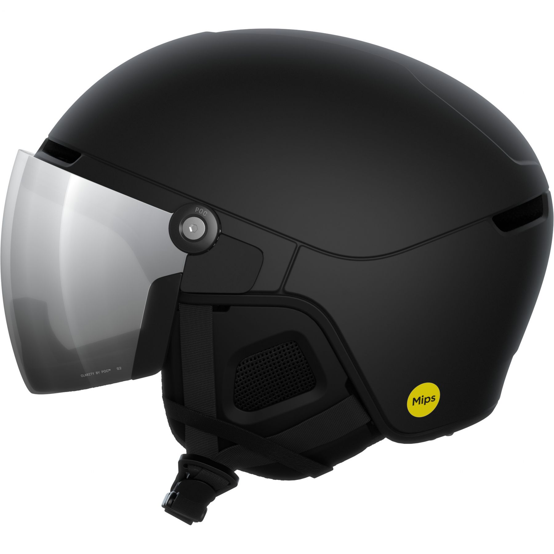 POC Obex Visor, skihjelm med visir, uranium black matt