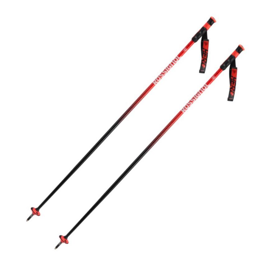 Rossignol Hero SL, skistave, sølv/rød
