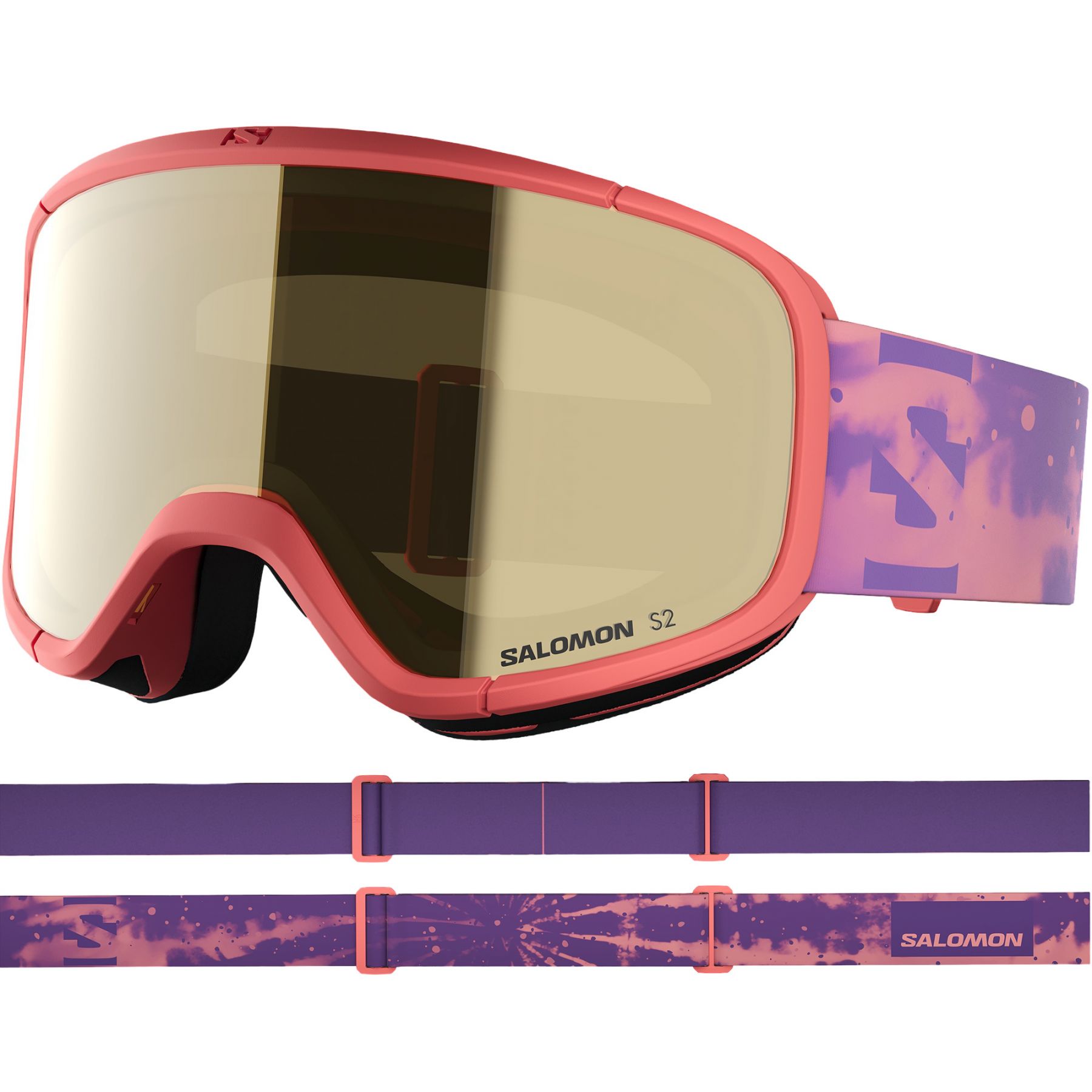 Salomon Lumi Access, skibriller, junior, lilla/pink