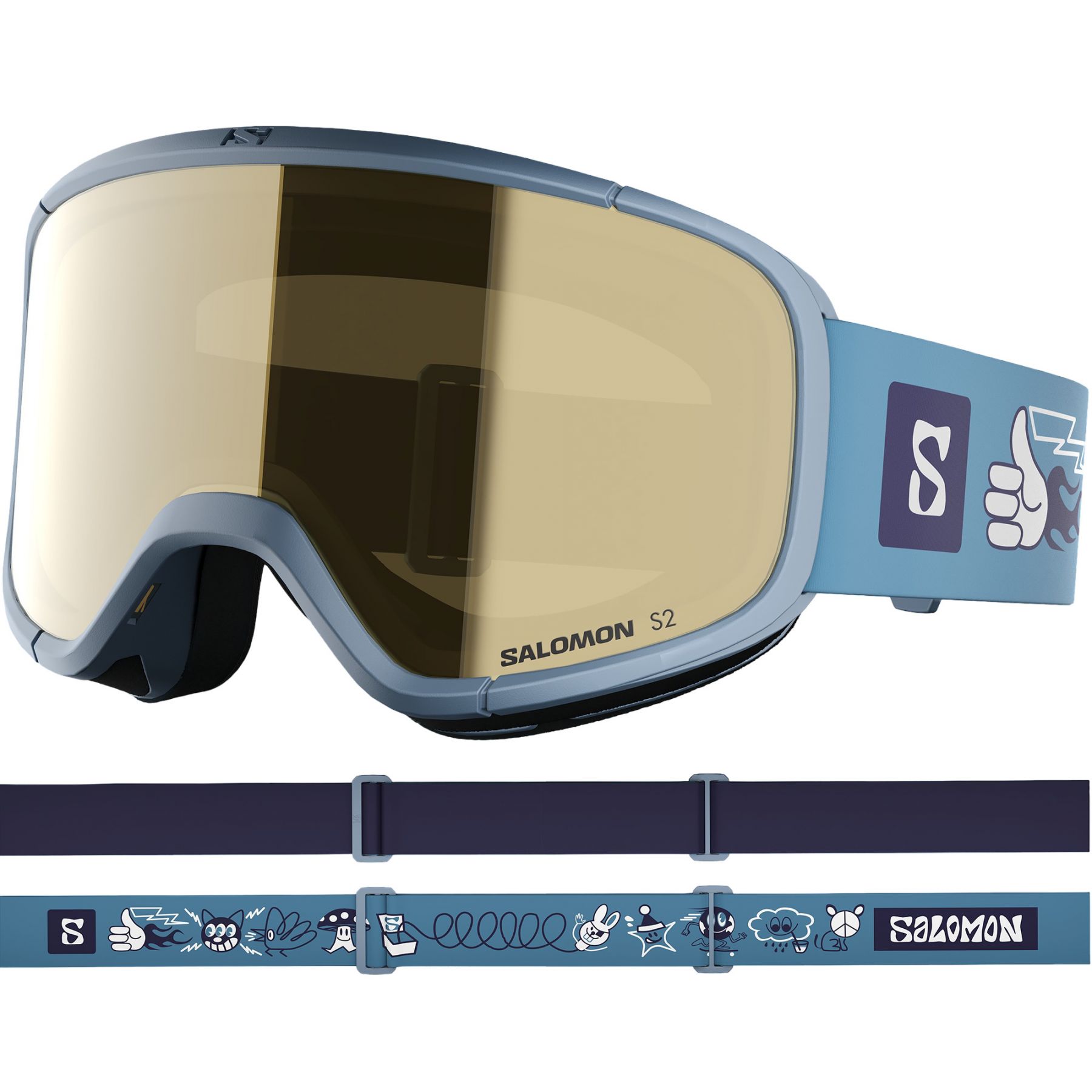Salomon Rio, skibriller, junior, blå