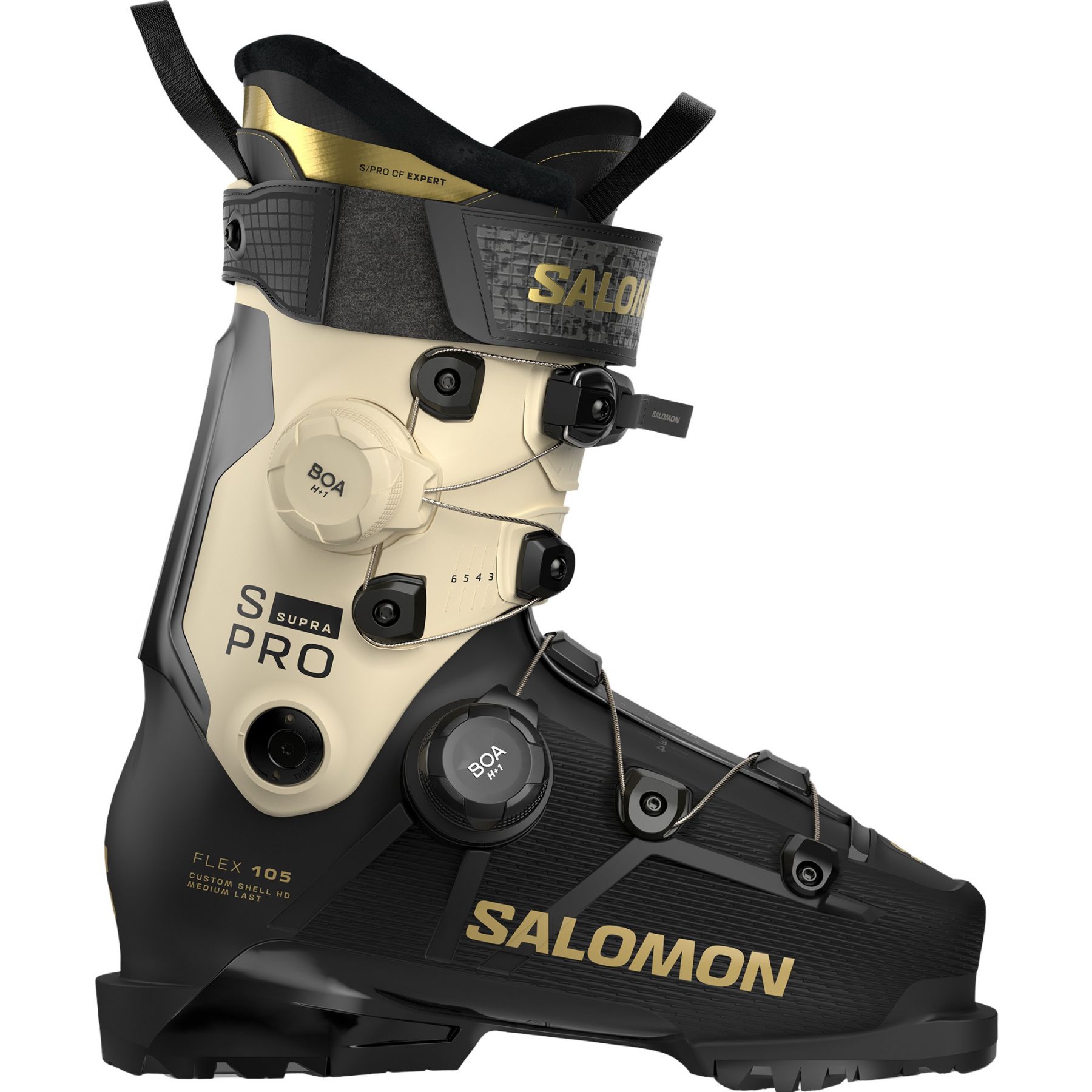 Salomon S/Pro Supra Dual Boa 105W, skistøvler, dame, sort/gul