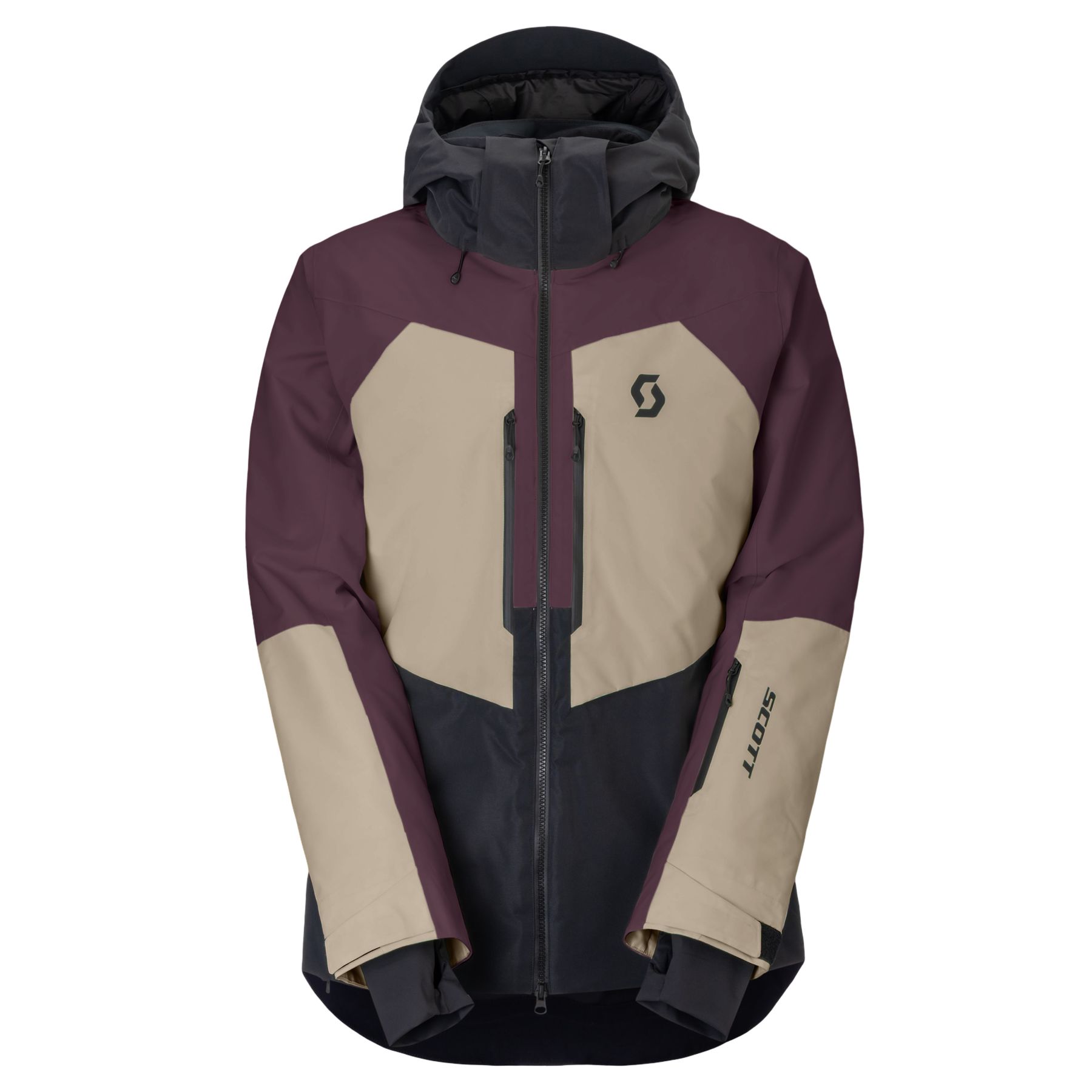 Scott Ultimate Dryo, skijakke, herre, cocoa red/beige