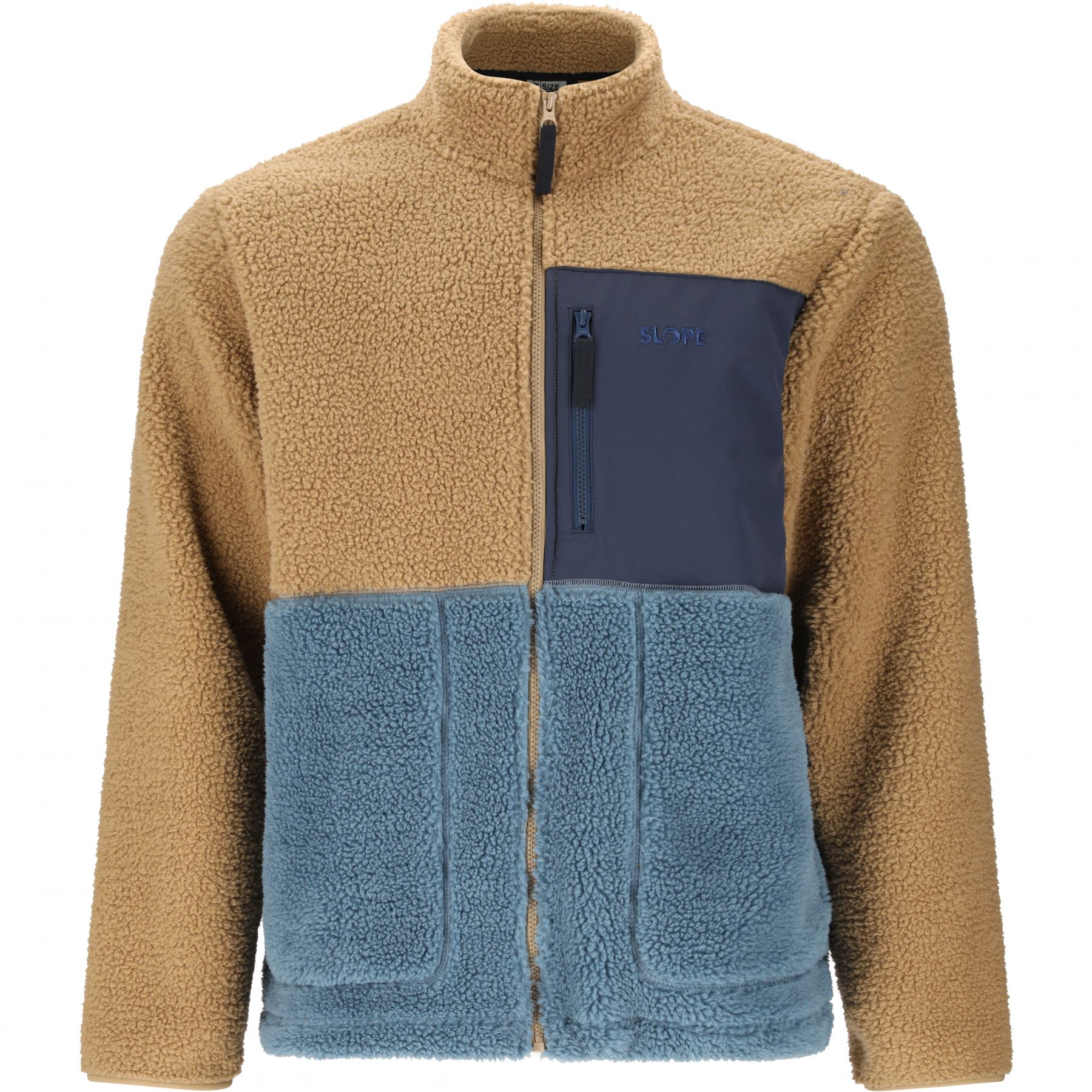 SLOPE Katau Teddy, fleecejakke, herre, petrified oak