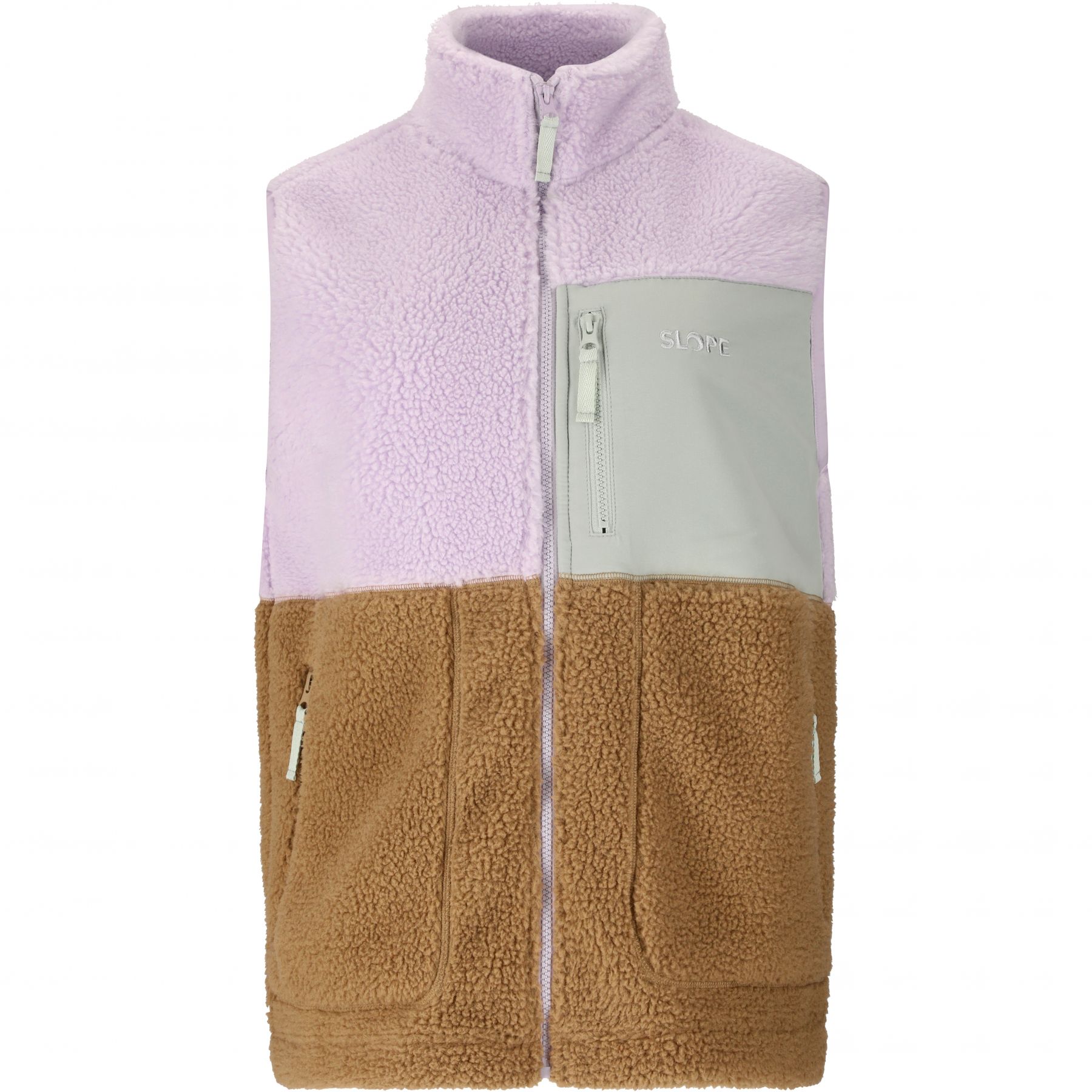 SLOPE Katau Teddy, fleecevest, dame, orchid petal