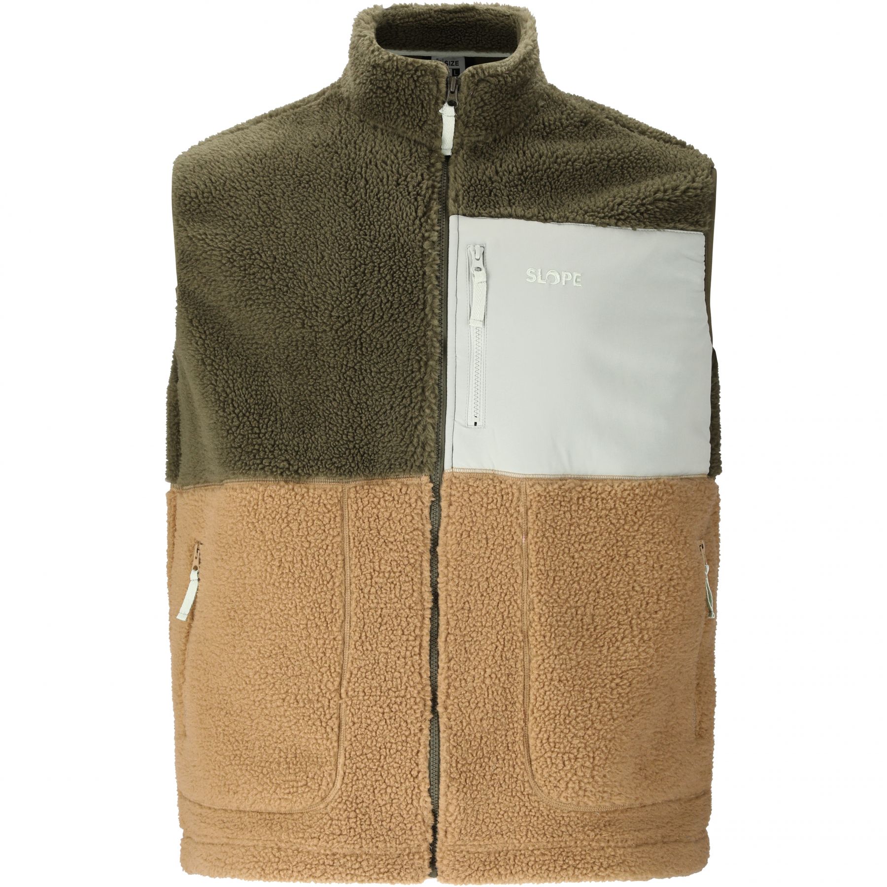 SLOPE Katau Teddy, fleecevest, herre, grape leaf