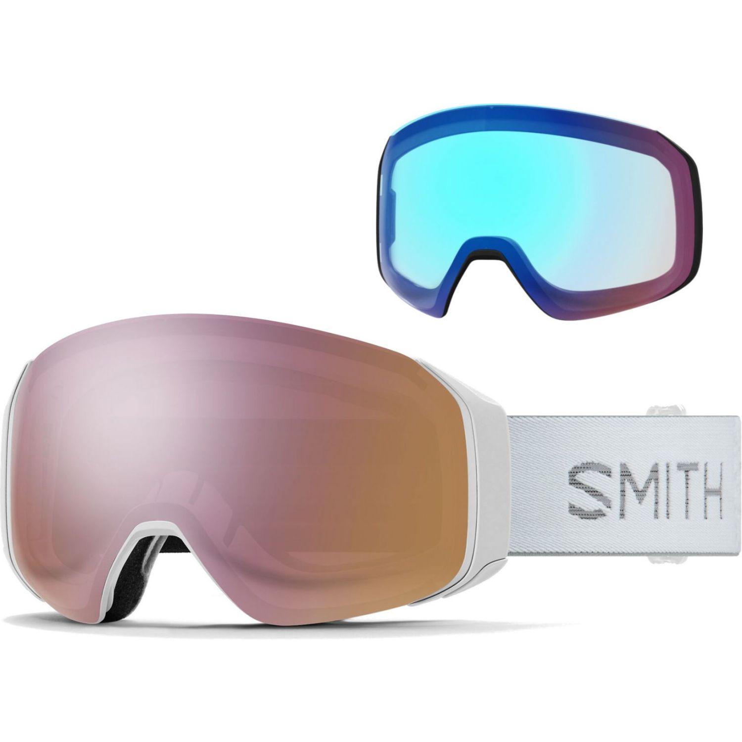 Smith 4D MAG S, skibriller, white chunky knit