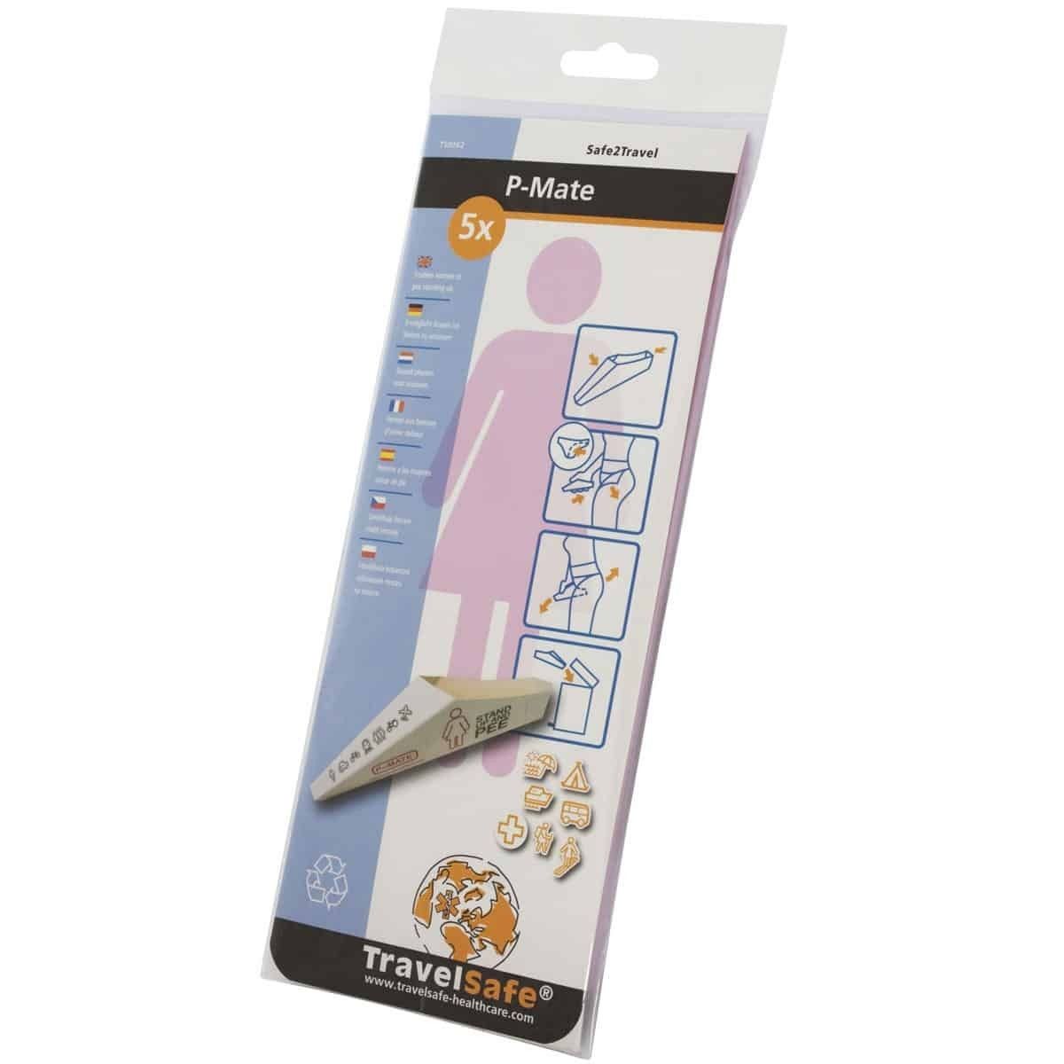 TravelSafe P-Mate Engangs Pap Tissetragt til kvinder/piger - 5 stk.