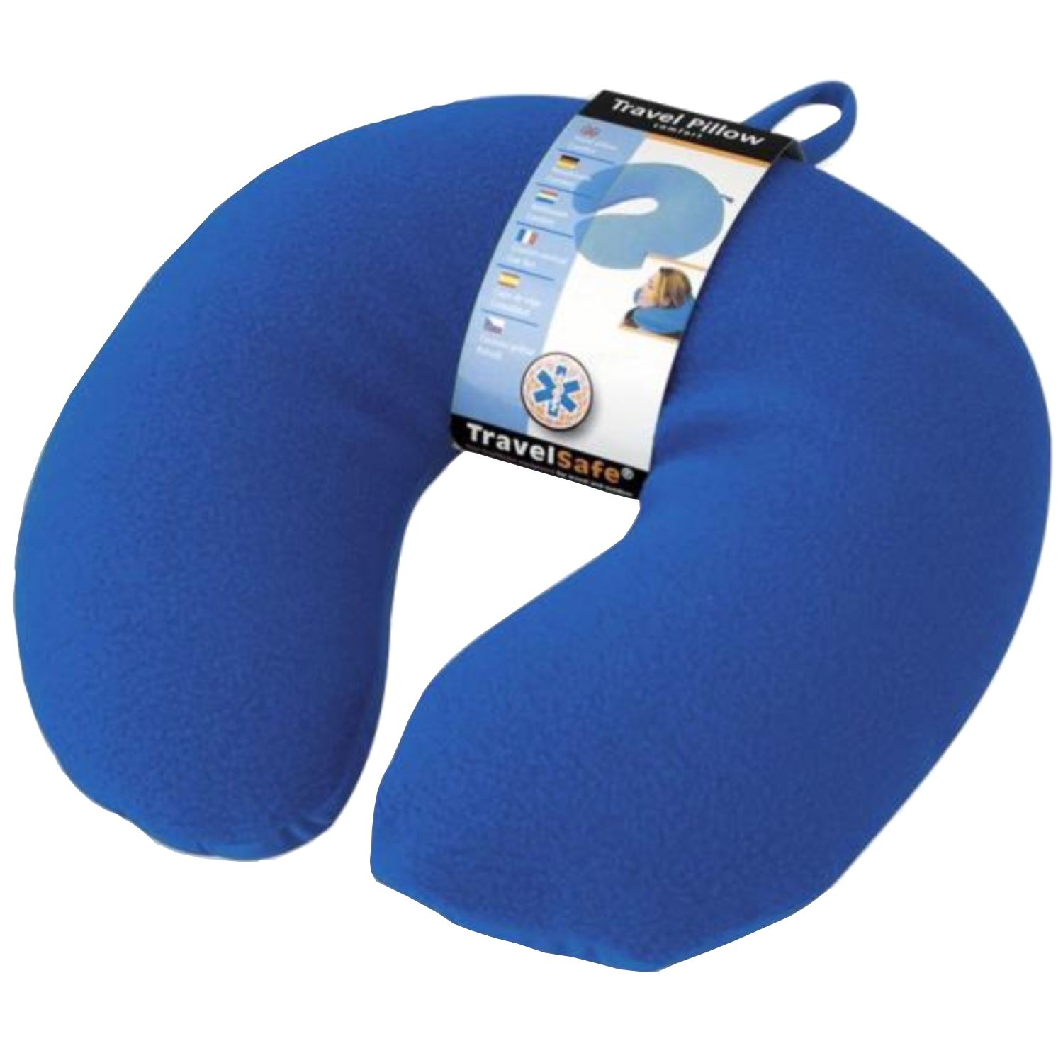 Travelsafe Travel Pillow Fleece/spandex - Royal Blue - Nakkepude