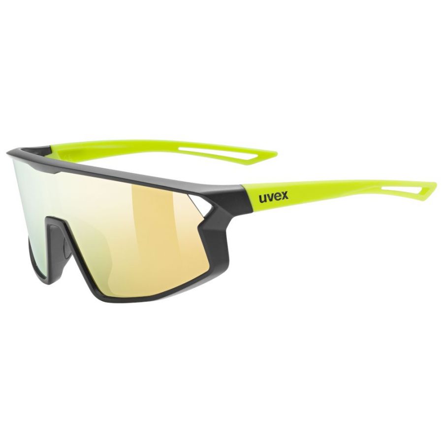 Akiniai Uvex skyrise jr. juodas-yellow matt / mirror yellow