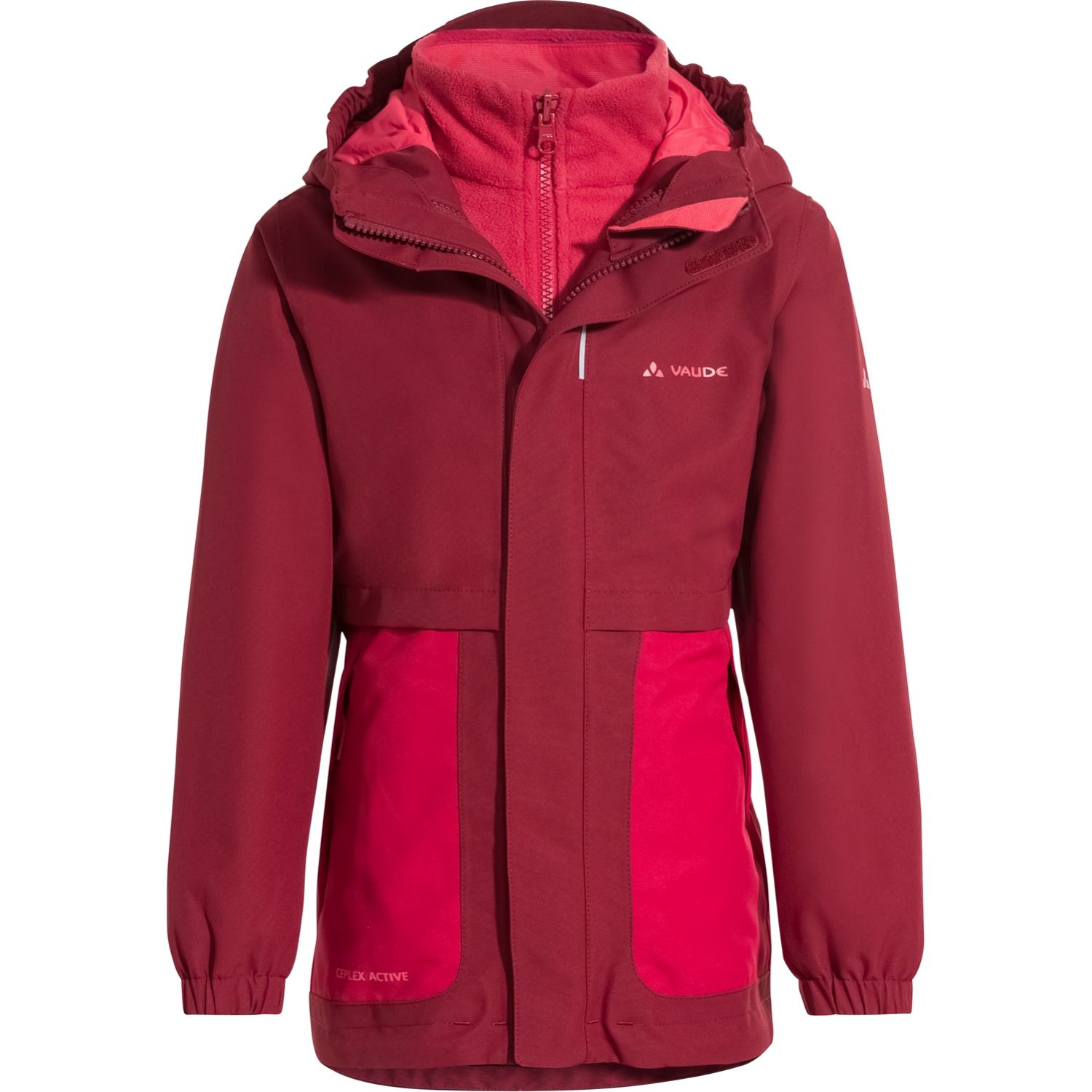 Vaude Campfire 3in1 Jacket, vinterjakke, børn, rosa/pink