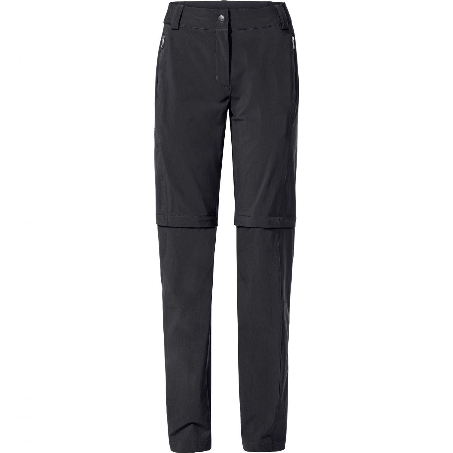Vaude Farley Stretch ZO T-Zip Pants II, vandrebukser, dame, sort
